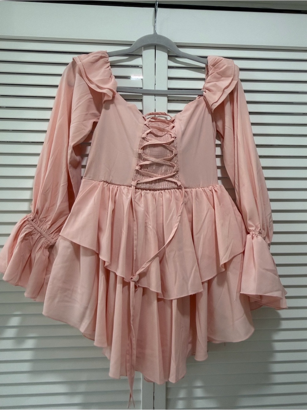 Babyboo Pink Ruffled Romper - Picture 4 of 5
